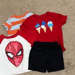 Kids' Graphic T-Shirts and Shorts Set